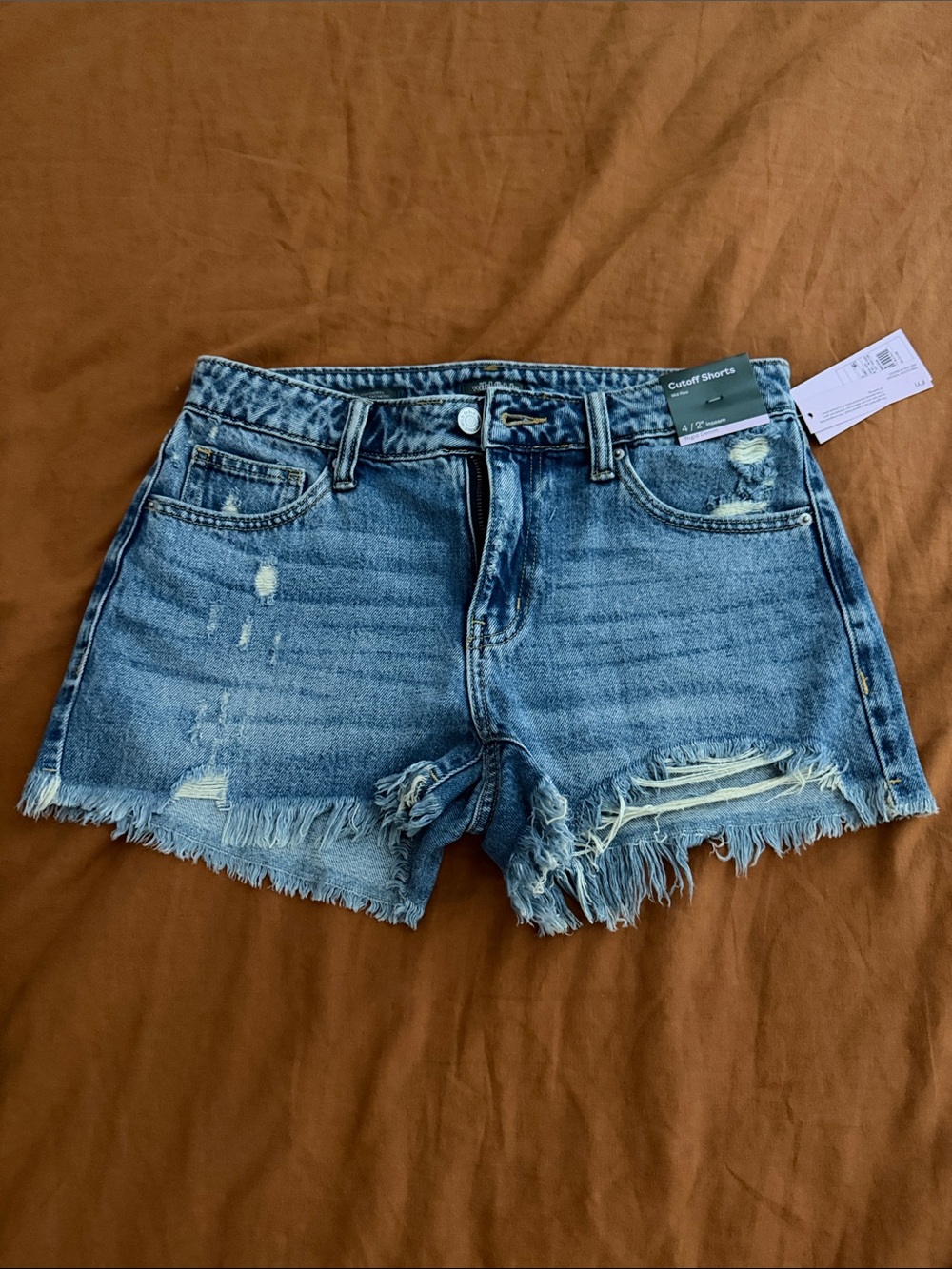 Wild Fable Denim Women’s Shorts - Distressed Light Blue